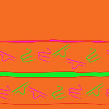 Soyut basit kaligrafi dikişsiz desen