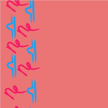 Soyut basit kaligrafi dikişsiz desen