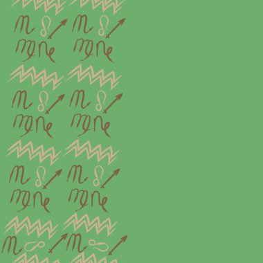 Soyut basit kaligrafi dikişsiz desen