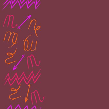 Soyut basit kaligrafi dikişsiz desen