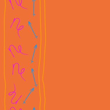 Soyut basit kaligrafi dikişsiz desen