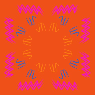 Soyut basit kaligrafi dikişsiz desen