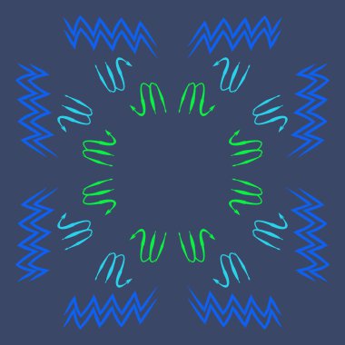 Soyut basit kaligrafi dikişsiz desen