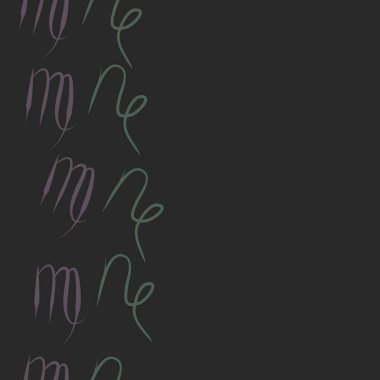 Soyut basit kaligrafi dikişsiz desen