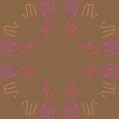 Burçlar, karalamalar, kanser, akrep, kopya alanı dairesel desen