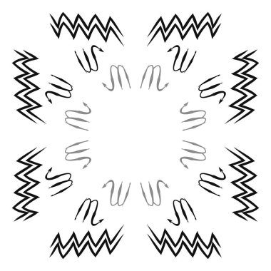 Soyut basit kaligrafi dikişsiz desen