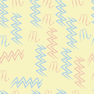 Soyut basit kaligrafi dikişsiz desen