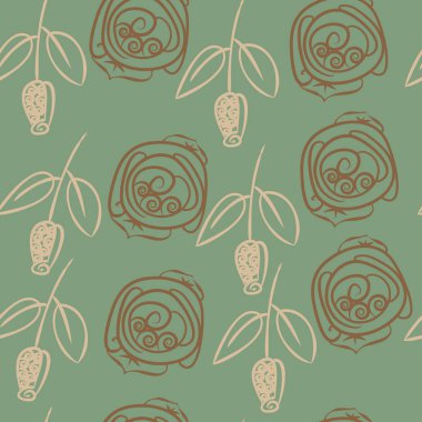 Soyut basit güllerin kusursuz deseni