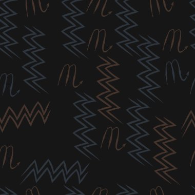 Soyut basit kaligrafi dikişsiz desen