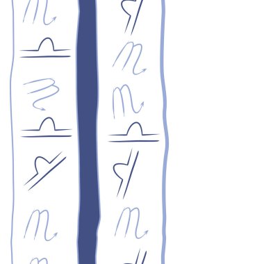 Soyut basit kaligrafi dikişsiz desen