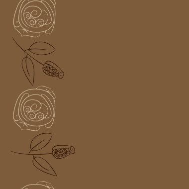 Soyut basit çiçeklerin kusursuz deseni