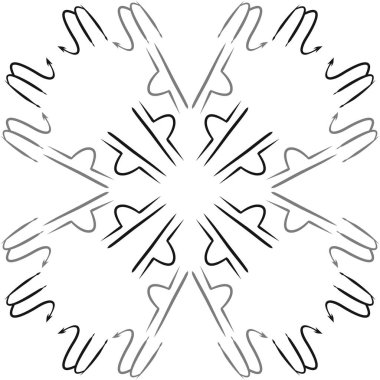 Soyut basit kaligrafi dikişsiz desen