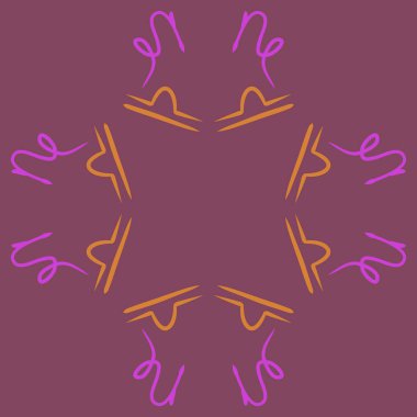 Soyut basit kaligrafi dikişsiz desen