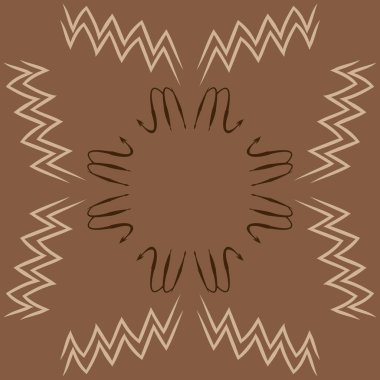 Soyut basit kaligrafi dikişsiz desen