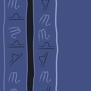 Soyut basit kaligrafi dikişsiz desen