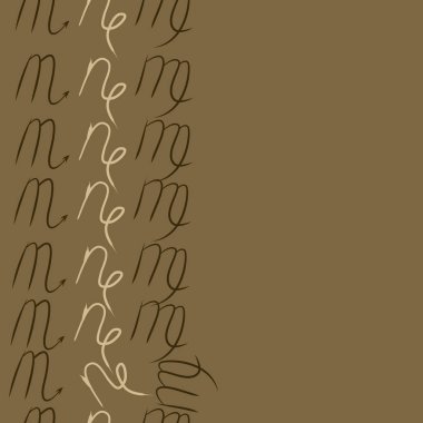  burçlar, doodle, akrep, kopya alanı desen. 