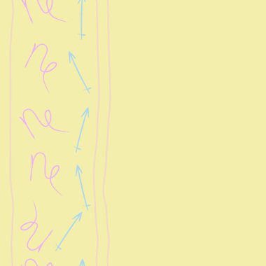 Soyut basit kaligrafi dikişsiz desen