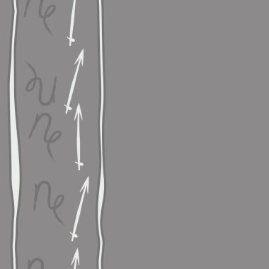 Soyut basit okve kaligrafi dikişsiz desen