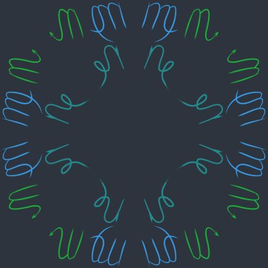 Burçlar, karalamalar, kanser, akrep, kopya alanı dairesel desen