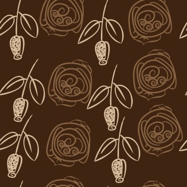 Soyut basit güllerin kusursuz deseni