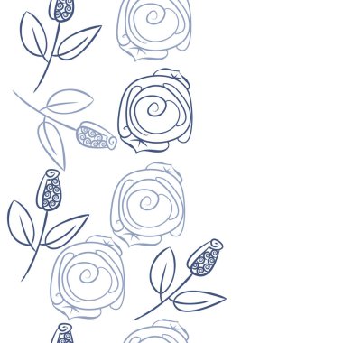 Soyut basit güllerin kusursuz deseni