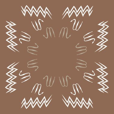 Soyut basit kaligrafi dikişsiz desen