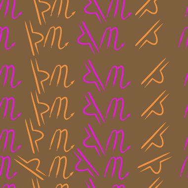 Burçlar, karalamalar, akrep, terazi, kopya alanı deseni. 