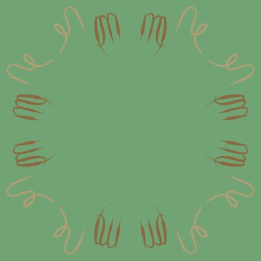 Soyut basit kaligrafi dikişsiz desen