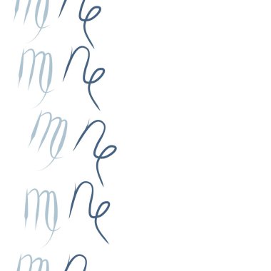 Soyut basit kaligrafi dikişsiz desen