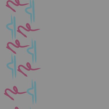 Soyut basit kaligrafi dikişsiz desen