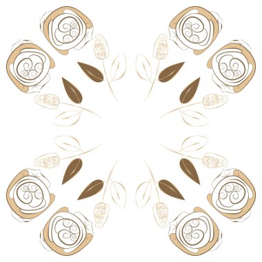 Soyut basit güllerin kusursuz deseni