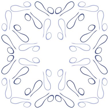 Soyut basit kaligrafi dikişsiz desen