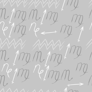 Soyut basit kaligrafi dikişsiz desen