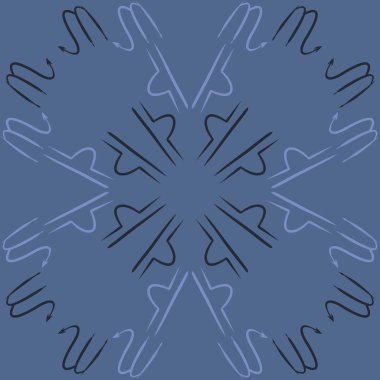 Soyut basit kaligrafi dikişsiz desen