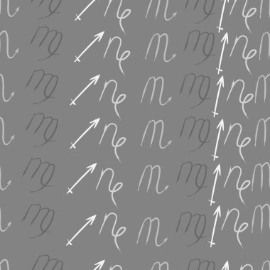 Soyut basit kaligrafi dikişsiz desen