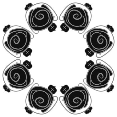 Soyut basit güllerin kusursuz deseni