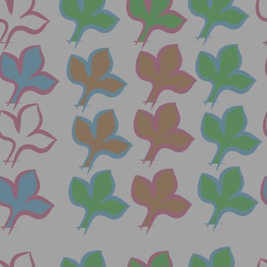 Soyut renkli yaprakları Dikişsiz deseni