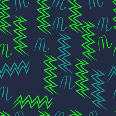 Soyut basit kaligrafi dikişsiz desen