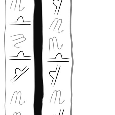 Soyut basit kaligrafi dikişsiz desen