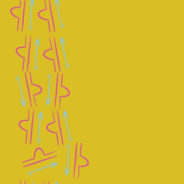 Soyut basit kaligrafi dikişsiz desen