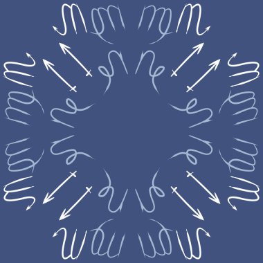 Soyut basit kaligrafi dikişsiz desen