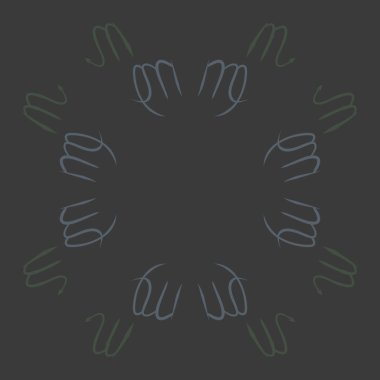 Soyut basit kaligrafi dikişsiz desen