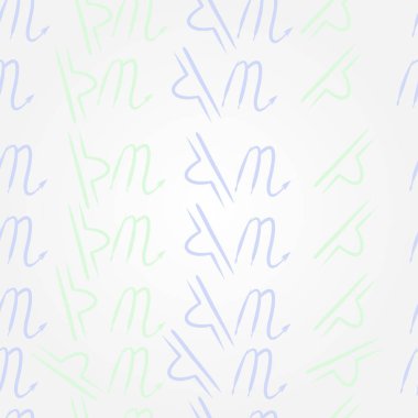 Burçlar, karalamalar, akrep, terazi, kopya alanı deseni. 