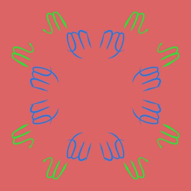 Soyut basit kaligrafi dikişsiz desen