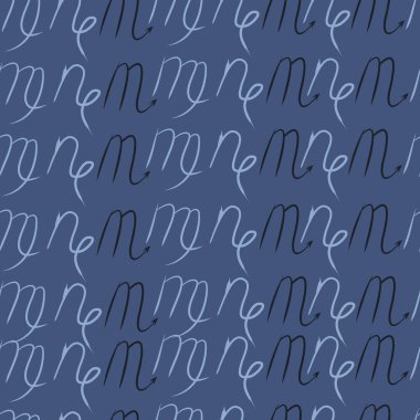 Soyut basit kaligrafi dikişsiz desen