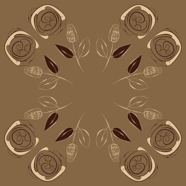 Soyut basit güllerin kusursuz deseni