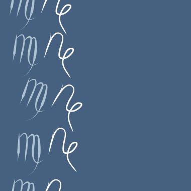 Soyut basit kaligrafi dikişsiz desen