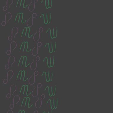 Soyut basit kaligrafi dikişsiz desen