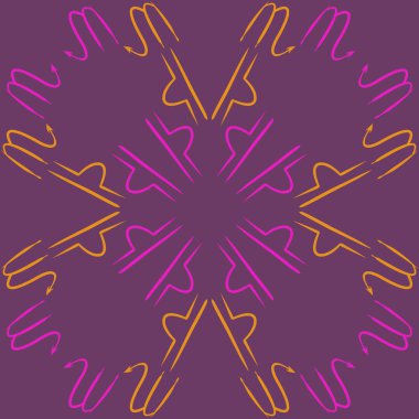 Soyut basit kaligrafi dikişsiz desen