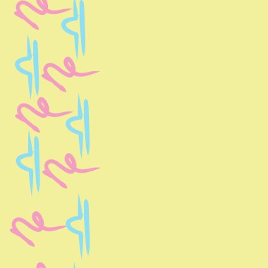 Soyut basit kaligrafi dikişsiz desen